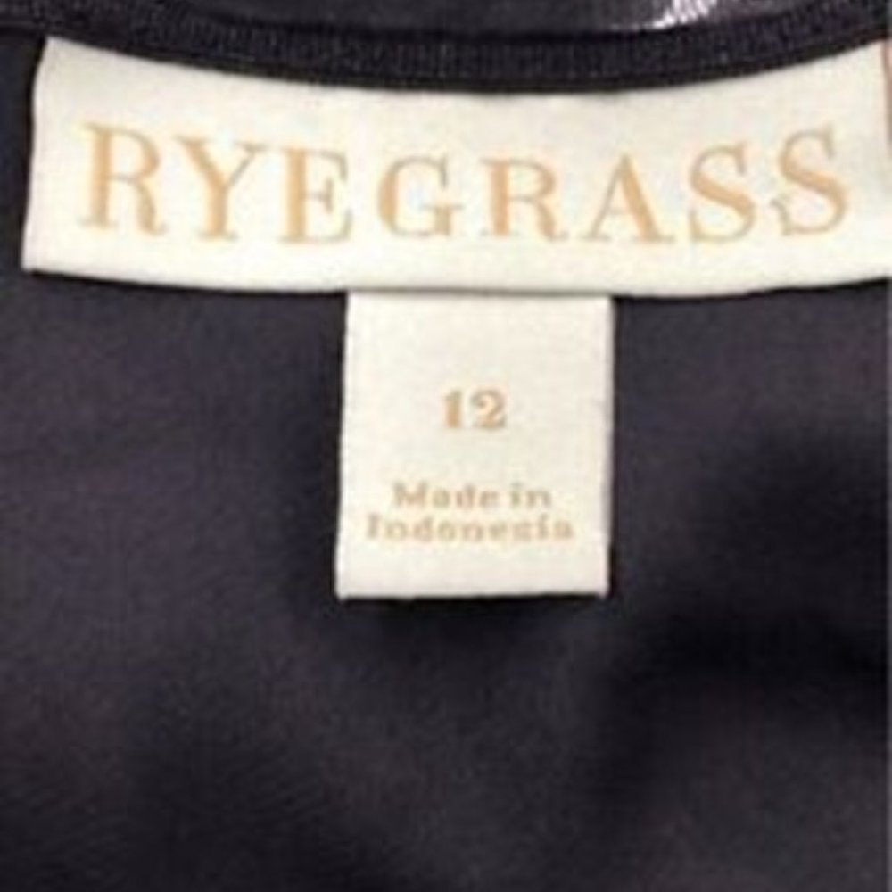 NWT [Ryegrass] Black Flowered Daisy One Shoulder Long Dress - Women's Size 12 - Picture 14 of 16